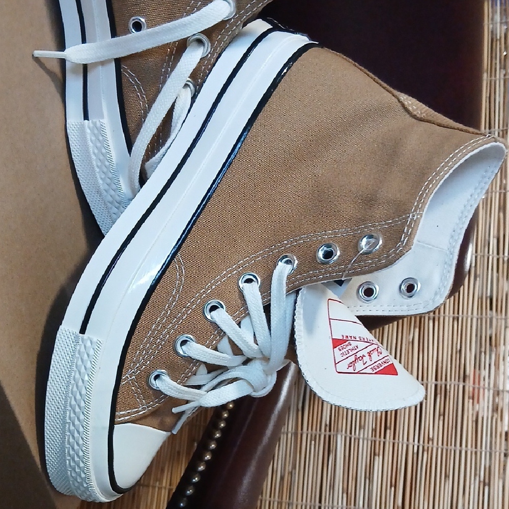 Converse High Top Sneakers in Tan - Picture 2 of 5